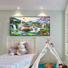 Load image into Gallery viewer, Waterfall Garden  - Full Drill Round Drill - 100x40cm