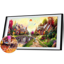 Load image into Gallery viewer, 80x45cm Sunset Stone Village - Full Drill Round Drill - 80x45cm