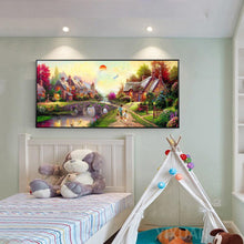 Load image into Gallery viewer, 80x45cm Sunset Stone Village - Full Drill Round Drill - 80x45cm