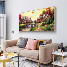 Load image into Gallery viewer, 80x45cm Sunset Stone Village - Full Drill Round Drill - 80x45cm