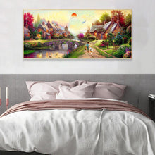 Load image into Gallery viewer, 80x45cm Sunset Stone Village - Full Drill Round Drill - 80x45cm