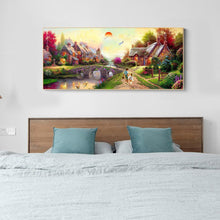 Load image into Gallery viewer, 80x45cm Sunset Stone Village - Full Drill Round Drill - 80x45cm