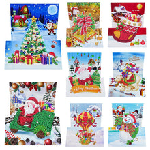 Load image into Gallery viewer, 8pcs/Set-Christmas-Diamond Greeting Cards