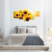 Load image into Gallery viewer, Sunflower 5 Panel - Full Drill Round Drill - 95x45cm