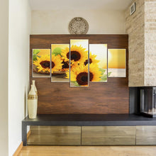 Load image into Gallery viewer, Sunflower 5 Panel - Full Drill Round Drill - 95x45cm