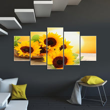Load image into Gallery viewer, Sunflower 5 Panel - Full Drill Round Drill - 95x45cm