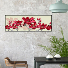 Load image into Gallery viewer, Red Flower Stitching Landscape - Full Drill Round Drill - 80x30cm