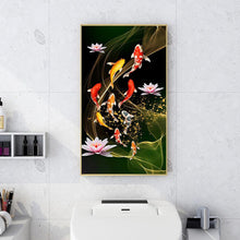 Load image into Gallery viewer, 45x85cm Koi Fish Lotus - Full Drill Round Drill - 45x85cm