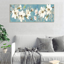 Load image into Gallery viewer, 80x30cm White Plum Blossom - Full Drill Round Drill - 80x30cm