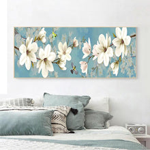 Load image into Gallery viewer, 80x30cm White Plum Blossom - Full Drill Round Drill - 80x30cm