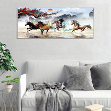 Load image into Gallery viewer, 100x50cm Nine Running Horses - Full Drill Round Drill - 100x50cm
