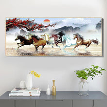 Load image into Gallery viewer, 100x50cm Nine Running Horses - Full Drill Round Drill - 100x50cm