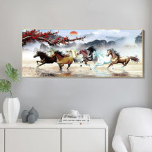 Load image into Gallery viewer, 100x50cm Nine Running Horses - Full Drill Round Drill - 100x50cm