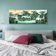 Load image into Gallery viewer, Mountains and Rivers - Full Drill Round Drill - 100x50cm