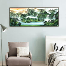 Load image into Gallery viewer, Mountains and Rivers - Full Drill Round Drill - 100x50cm