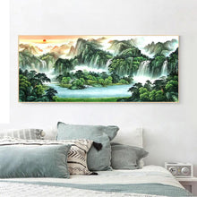 Load image into Gallery viewer, Mountains and Rivers - Full Drill Round Drill - 100x50cm
