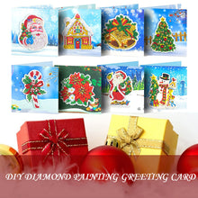 Load image into Gallery viewer, 8pcs/Set-Christmas-Diamond Greeting Cards