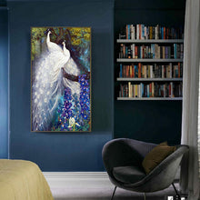Load image into Gallery viewer, White Peafowl - Full Drill Round Drill - 45x85cm