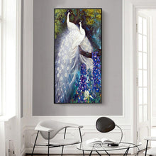 Load image into Gallery viewer, White Peafowl - Full Drill Round Drill - 45x85cm