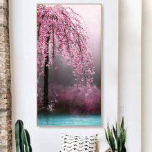 Load image into Gallery viewer, 45x85cm Pink Flower Tree - Full Drill Round Drill - 45x85cm