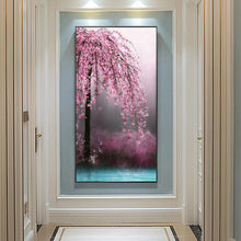 Load image into Gallery viewer, 45x85cm Pink Flower Tree - Full Drill Round Drill - 45x85cm