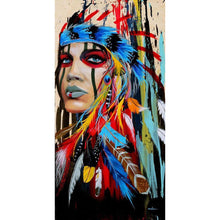 Load image into Gallery viewer, 45x85cm Aboriginal Girl - Full Drill Round Drill - 45x85cm