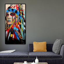 Load image into Gallery viewer, 45x85cm Aboriginal Girl - Full Drill Round Drill - 45x85cm