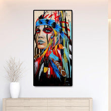 Load image into Gallery viewer, 45x85cm Aboriginal Girl - Full Drill Round Drill - 45x85cm