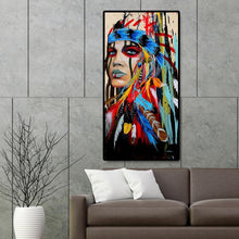 Load image into Gallery viewer, 45x85cm Aboriginal Girl - Full Drill Round Drill - 45x85cm