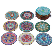 Load image into Gallery viewer, Mandala/Halloween/Butterflies - Round Wooden Coaster Mug