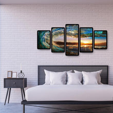 Load image into Gallery viewer, Waves 5 Pieces - Full Drill Round Drill - 95x45cm