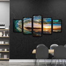 Load image into Gallery viewer, Waves 5 Pieces - Full Drill Round Drill - 95x45cm