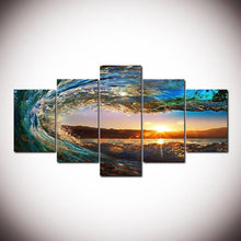 Load image into Gallery viewer, Waves 5 Pieces - Full Drill Round Drill - 95x45cm