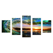Load image into Gallery viewer, Waves 5 Pieces - Full Drill Round Drill - 95x45cm