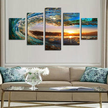 Load image into Gallery viewer, Waves 5 Pieces - Full Drill Round Drill - 95x45cm