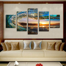 Load image into Gallery viewer, Waves 5 Pieces - Full Drill Round Drill - 95x45cm