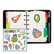 Load image into Gallery viewer, 14pcs-Birthday Cake-Diamond Painting Free Stickers