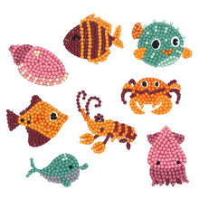 Load image into Gallery viewer, 8pcs-Fish-Diamond Painting Free Stickers