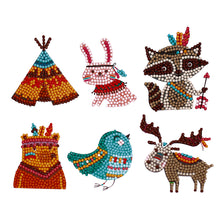 Load image into Gallery viewer, 6pcs-Animal-Diamond Painting Free Stickers