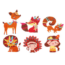 Load image into Gallery viewer, 6pcs-Animal-Diamond Painting Free Stickers
