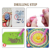 Load image into Gallery viewer, 5x DIY diamond painting keychain cute cartoon embroidery needlework craft