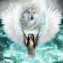 Load image into Gallery viewer, Angel And Wolf-Full Drill Diamond Painting