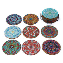 Load image into Gallery viewer, Mandala/Halloween/Butterflies - Round Wooden Coaster Mug