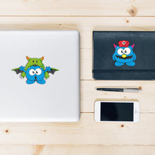 Load image into Gallery viewer, 9pcs-Smurfs-Diamond Painting Free Stickers