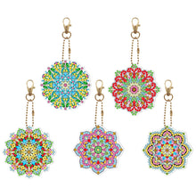 Load image into Gallery viewer, 5pcs Mandala Double Sided Keychain