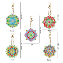Load image into Gallery viewer, 5pcs Mandala Double Sided Keychain