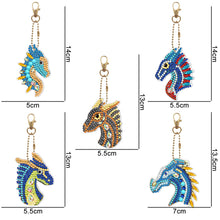 Load image into Gallery viewer, 5pcs Dragon Double Sided Keychain