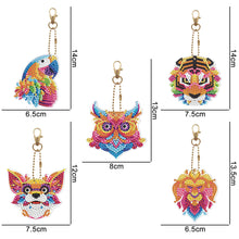Load image into Gallery viewer, 5pcs Animal Tiger Double Sided Keychain