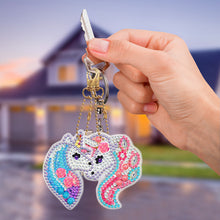 Load image into Gallery viewer, 6pcs Rainbow Horse Double Sided Keychain