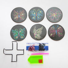 Load image into Gallery viewer, Mandala/Halloween/Butterflies - Round Wooden Coaster Mug